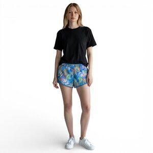 Athletic Works 2 in 1 Workout Shorts Women's Size XXL 2X Multicolor Palm Print